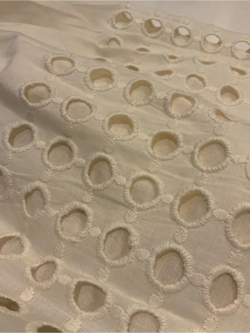 Jennifer n Grace Cream Eyelet Maxi Skirt with Elastic Waist